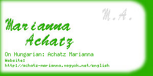 marianna achatz business card